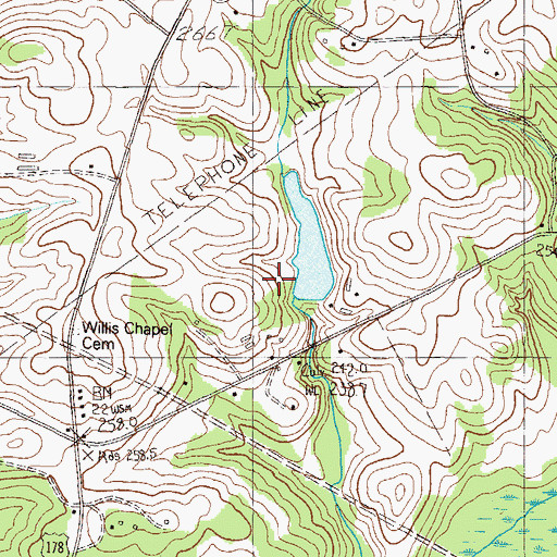 Topographic Map of South Carolina Noname 04020 D-3121 Dam, SC