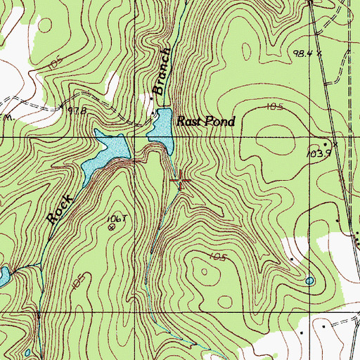 Topographic Map of Smiths Falls Pond, SC