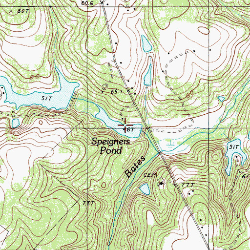 Topographic Map of South Carolina Noname 09011 D-2625 Dam, SC