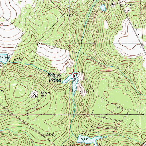 Topographic Map of South Carolina Noname 09013 D-2628 Dam, SC