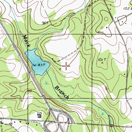 Topographic Map of South Carolina Noname 09016 D-2632 Dam, SC