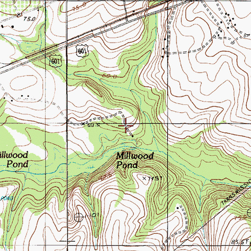 Topographic Map of South Carolina Noname 09023 D-2637 Dam, SC