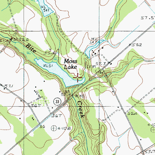 Topographic Map of South Carolina Noname 09026 D-2641 Dam, SC