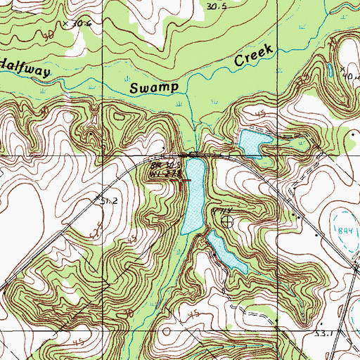 Topographic Map of South Carolina Noname 09031 D-2645 Dam, SC