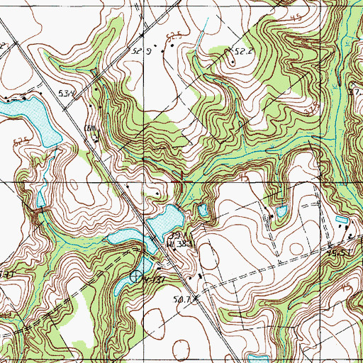 Topographic Map of South Carolina Noname 09033 D-2648 Dam, SC