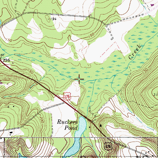 Topographic Map of Ruckers Pond, SC