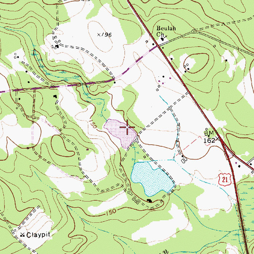 Topographic Map of South Carolina Noname 09035 D-2650 Dam, SC