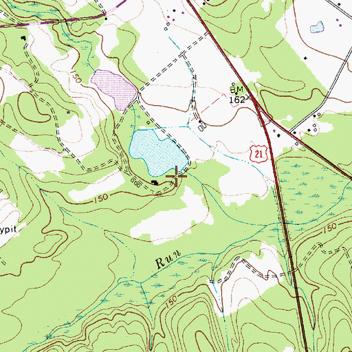 Topographic Map of South Carolina Noname 09036 D-2651 Dam, SC