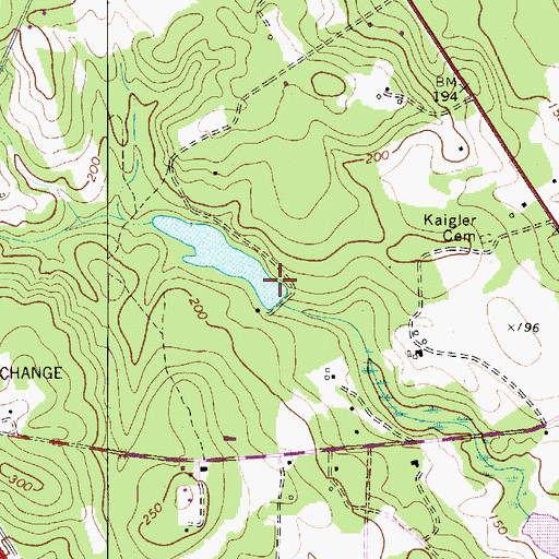 Topographic Map of South Carolina Noname 09037 D-2652 Dam, SC