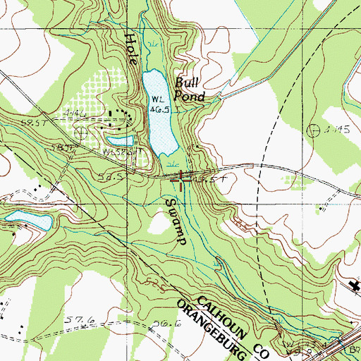Topographic Map of South Carolina Noname 09040 D-2921 Dam, SC