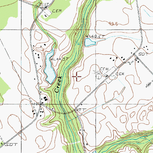Topographic Map of South Carolina Noname 09043 D-2663 Dam, SC