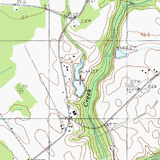 Topographic Map of Houch Pond, SC