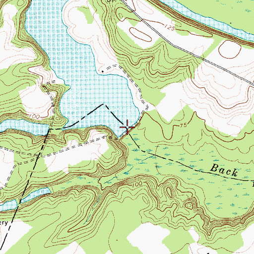 Topographic Map of South Carolina Noname 16001 D-3553 Dam, SC