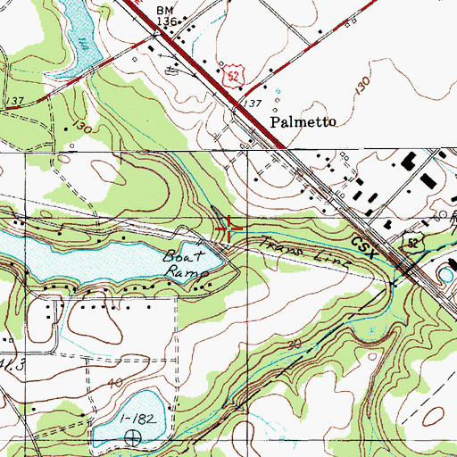 Topographic Map of South Carolina Noname 16002 D-3556 Dam, SC