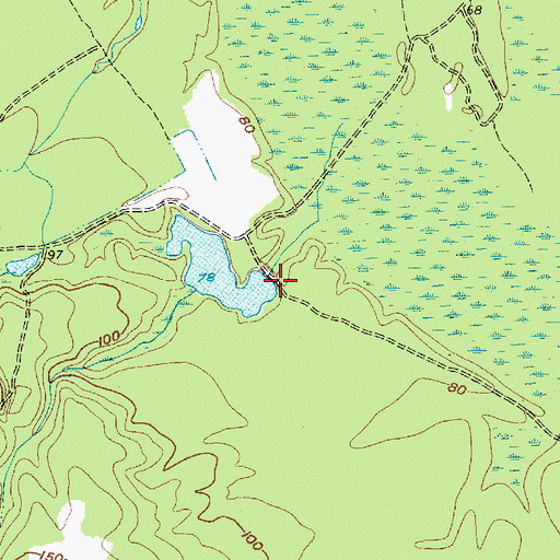 Topographic Map of South Carolina Noname 16008 D-3540 Dam, SC