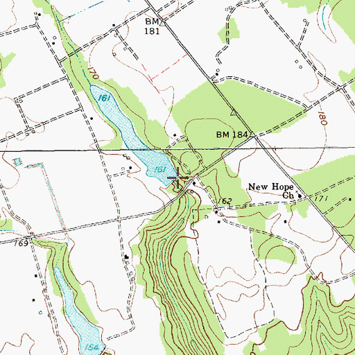 Topographic Map of South Carolina Noname 16013 D-3543 Dam, SC