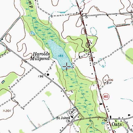 Topographic Map of South Carolina Noname 16015 D-3523 Dam, SC