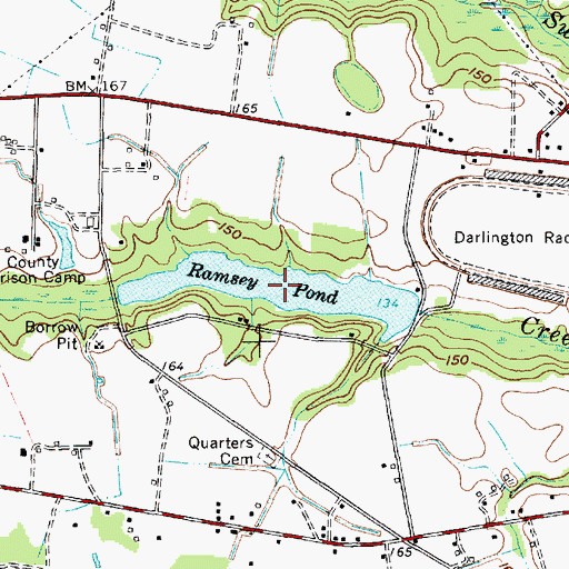 Topographic Map of Ramsey Pond, SC