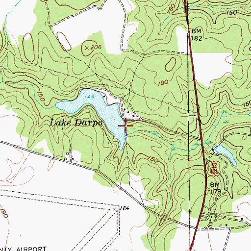 Topographic Map of South Carolina Noname 16023 D-3530 Dam, SC