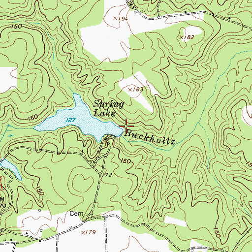 Topographic Map of South Carolina Noname 16024 D-3539 Dam, SC