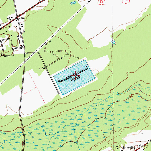 Topographic Map of City Sewage Disposal Pond Number One, SC