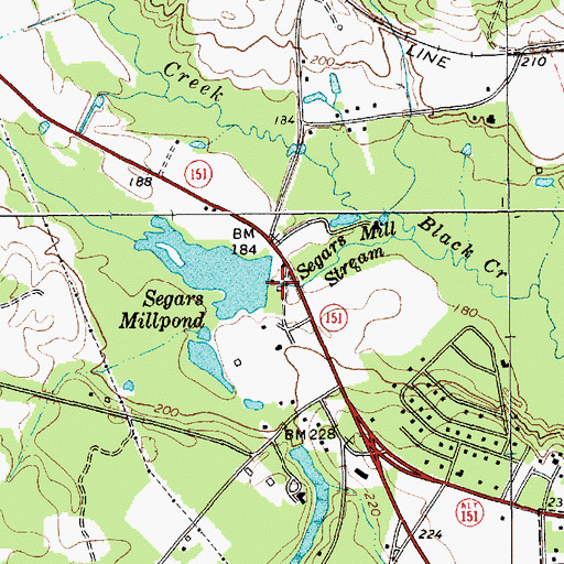 Topographic Map of South Carolina Noname 16031 D-3515 Dam, SC