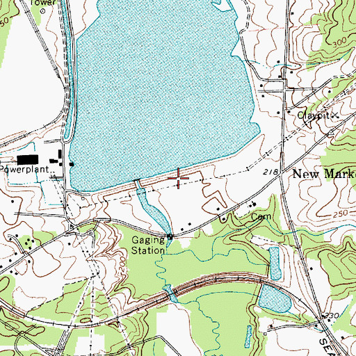 Topographic Map of South Carolina Noname 16033 Dam, SC