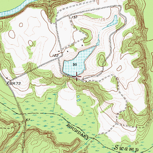 Topographic Map of South Carolina Noname 16034 D-3552 Dam, SC