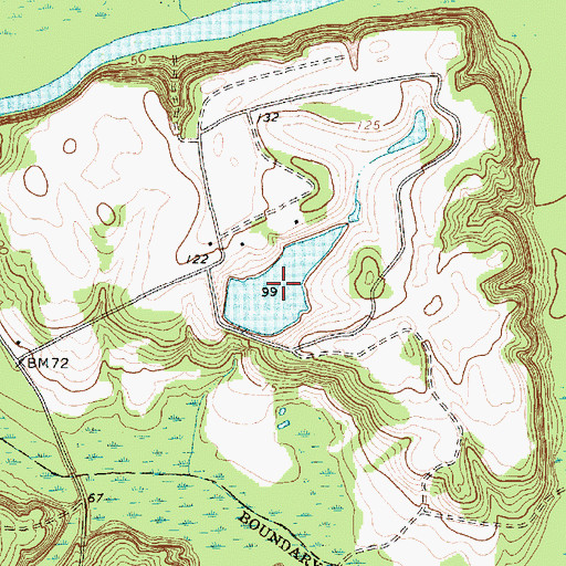 Topographic Map of Wachovia Hills Lake, SC