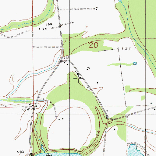Topographic Map of New Hope School, AL