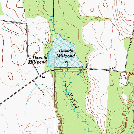 Topographic Map of South Carolina Noname 35004 D-3450 Dam, SC