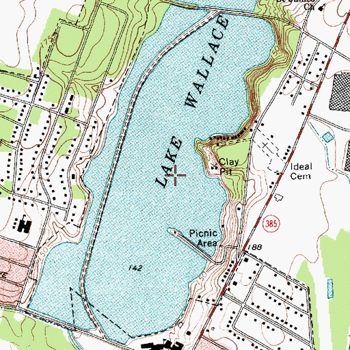 Topographic Map of Lake Wallace, SC