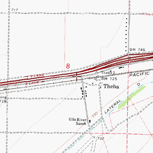 Topographic Map of Theba, AZ