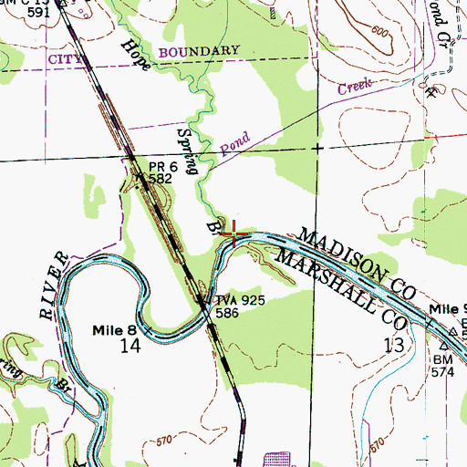 Topographic Map of New Hope Spring, AL