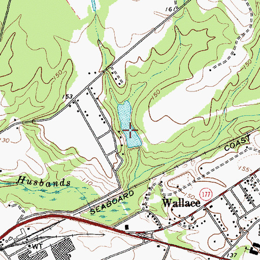 Topographic Map of South Carolina Noname 35017 D-3428 Dam, SC