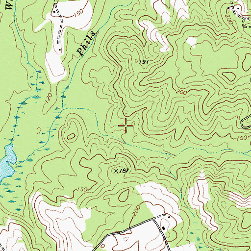 Topographic Map of South Carolina Noname 35020 D-3432 Dam, SC