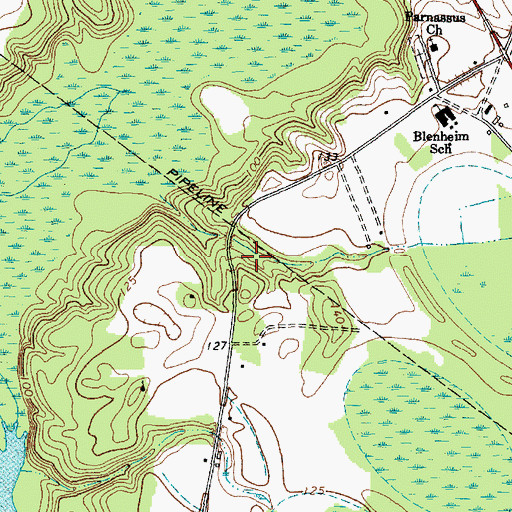 Topographic Map of South Carolina Noname 35034 D-2947 Dam, SC