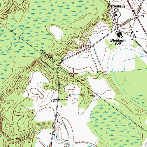 Topographic Map of Poston Pond, SC