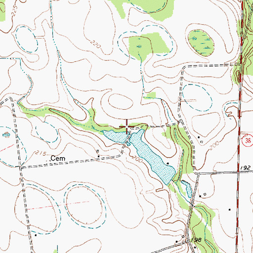 Topographic Map of South Carolina Noname 35036 D-3443 Dam, SC