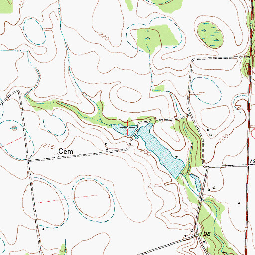 Topographic Map of Mabry Searcy Pond, SC