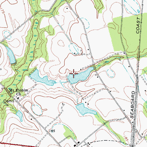 Topographic Map of South Carolina Noname 35040 D-2944 Dam, SC
