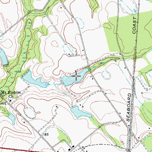 Topographic Map of Bennett Pond, SC