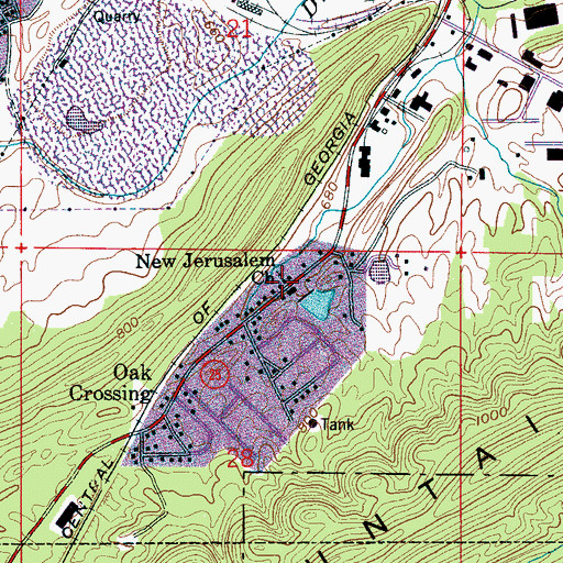 Topographic Map of New Jerusalem Church, AL