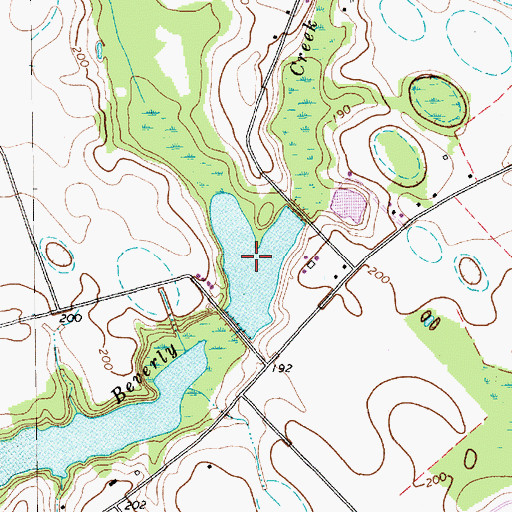 Topographic Map of Marvin Adams Pond, SC