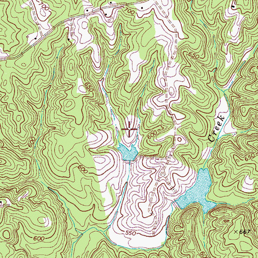 Topographic Map of South Carolina Noname 46001 D-3638 Dam, SC