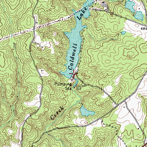 Topographic Map of South Carolina Noname 46004 D-1230 Dam, SC