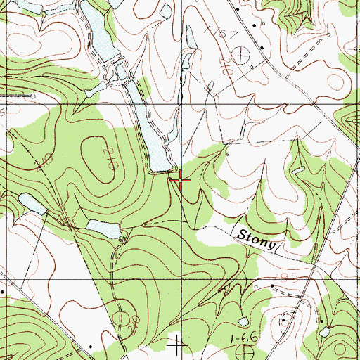 Topographic Map of South Carolina Noname 46010 D-3663 Dam, SC