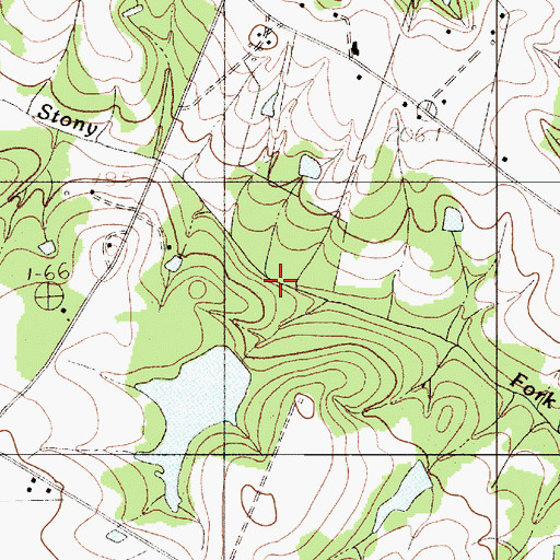 Topographic Map of South Carolina Noname 46011 D-3665 Dam, SC