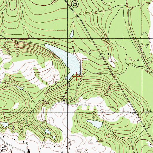 Topographic Map of Fishing Creek WCD Dam Number 50, SC