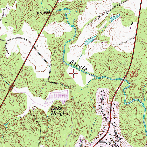 Topographic Map of Lake Haigler, SC